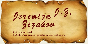 Jeremija Žižakov vizit kartica
